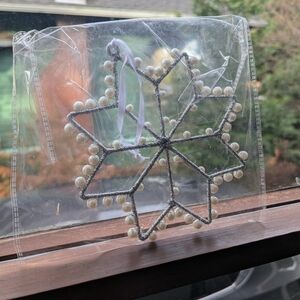 Silver and Pearl Star Ornament